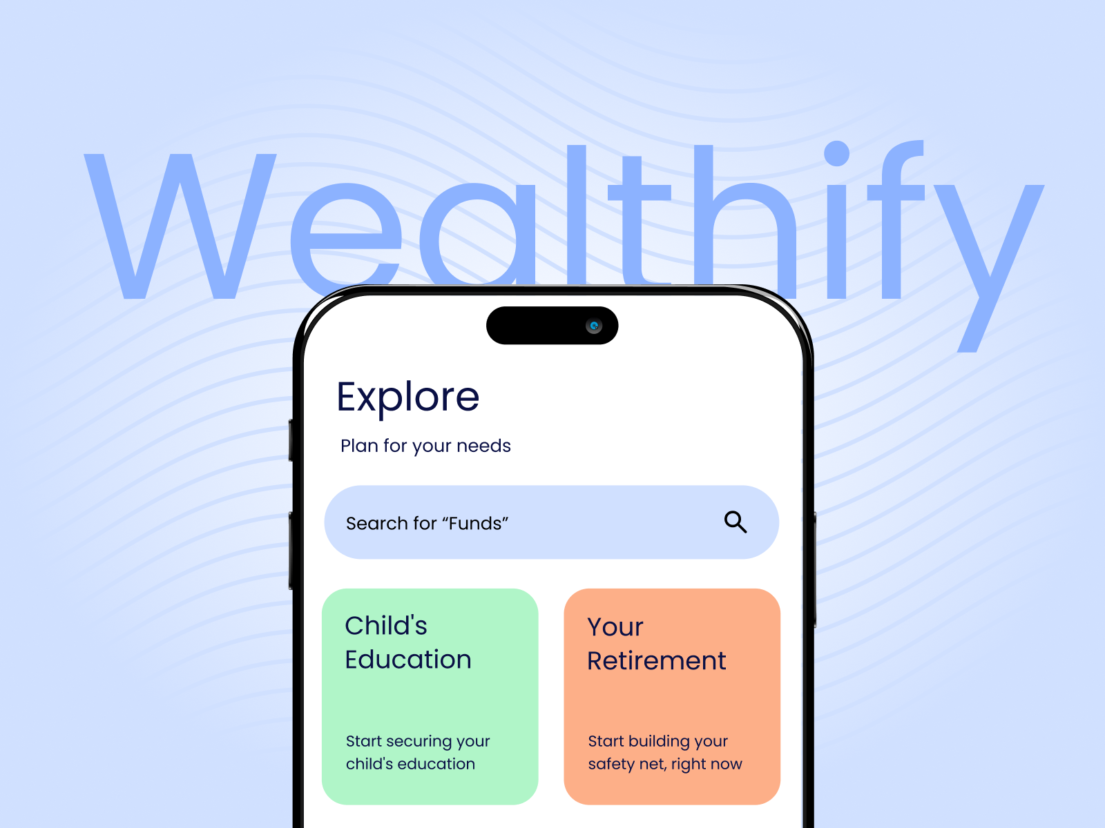 Discover endless opportunities with Wealthify Search animation app app design finance fintech interaction design interactions mobile app motion graphics search ui