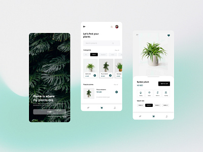 Plants shop app appdesign branding graphic design illustration plantshop prototyping typo typogaphy ui
