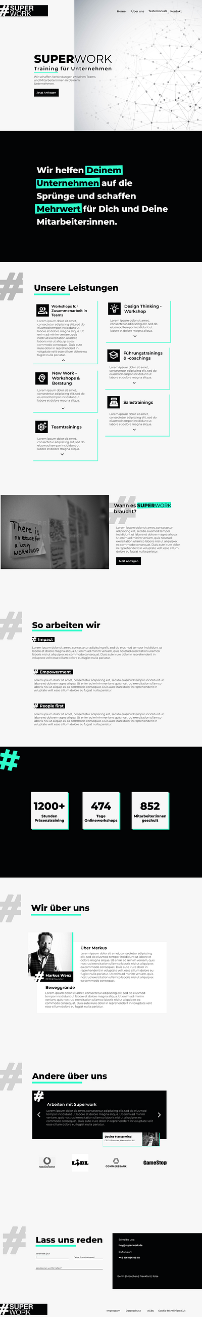 Simple Agency Website Black and White agency black and white design simple ux webdesign