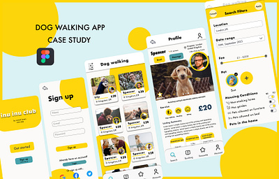 Dog Walking App Case Study app branding casestudy ui ux