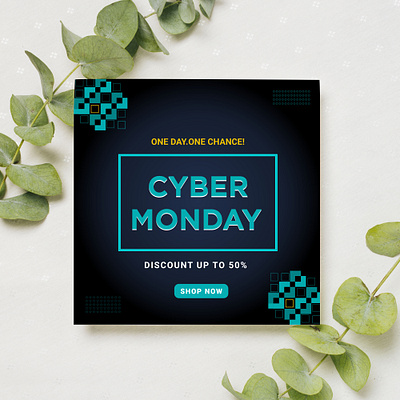 Cyber Monday Social Post Template black friday branding cyber deals 2023 cyber monday deals design graphic design instagram post sale social post