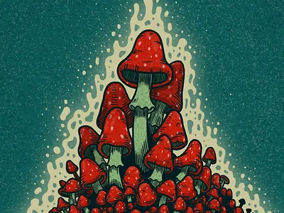 The Wizard's Tools 2d branding design digital art digital illustration drawing graphic design illustration mushrooms psychedelic