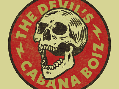 The Devil's Cabana Boiz roundel band art branding design digital art digital illustration drawing graphic design illustration logo music poster