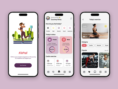 Fitness App Design app branding fitness graphic design mobileapp ui ux