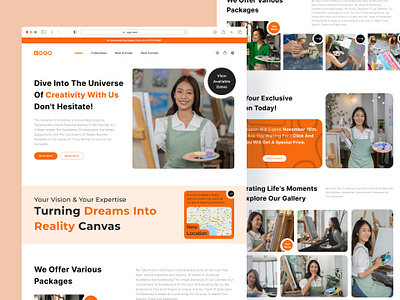 Start-Up Agency Landing Page adobe agency art branding canvas clean creativity design ecommerce figma gpt graphic design homepage landing page orange painting real estate saas shopify start up