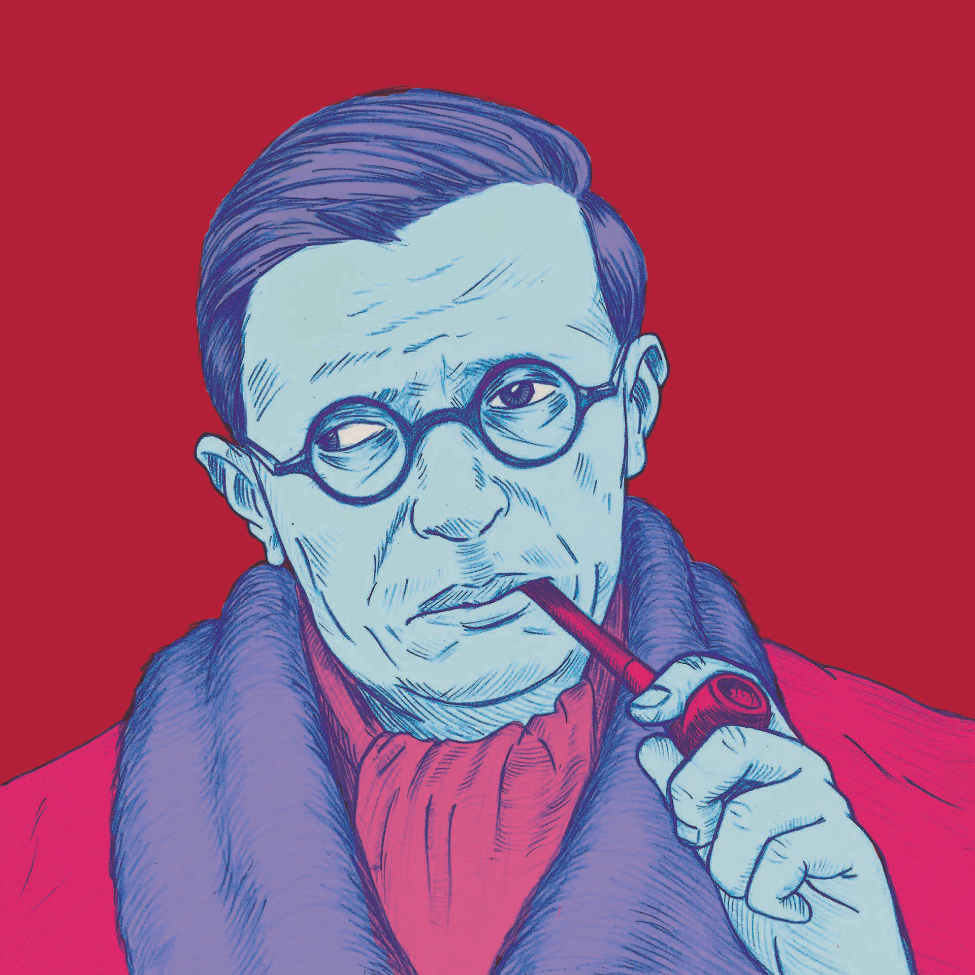 Secret 7 - The age of reason branding design digital art digital illustration drawing graphic design illustration mixed media pencil sketch sartre