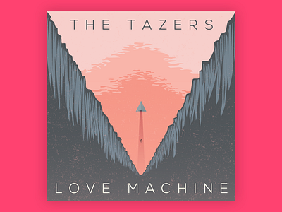 The Tazers - Love Machine EP cover album branding design digital art digital illustration drawing graphic design illustration music poster rock n roll