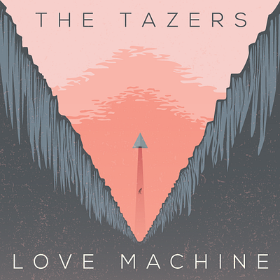 The Tazers - Love Machine EP cover album branding design digital art digital illustration drawing graphic design illustration music poster rock n roll