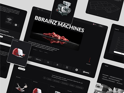 Meat Machines Website - Landing Page bbrainz branding design ui