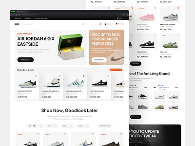 FootWear - Sneakers Ecommerce Website apparel b2b clean design ecommerce emir fashion filter footer landing page market online store shoe shoes shop sneakers uidesign verified web design website design