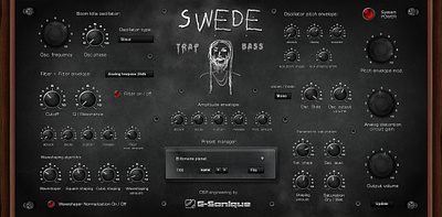 Swede Trap bass 808 mafia - Trap/Hip-Hop plug-in VST GUI UI 808 mafia design designer graficky dizajner grafik gui hip hop piestany plug in slovakia slovensko swede trap ui ux vst