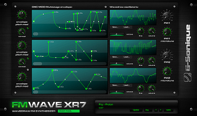 FM Wave XR7 - Wavetable synthesizer VST plug-in GUI, UI, UX design designer fm graficky dizajner grafik piestany slovakia slovensko synthesizer vst wavetable