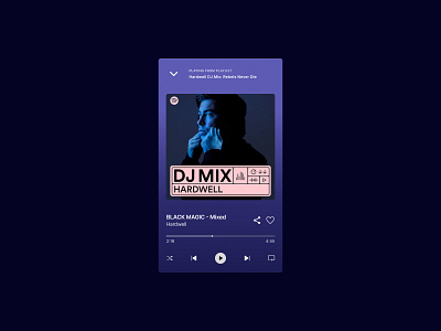 Music player design figma ui