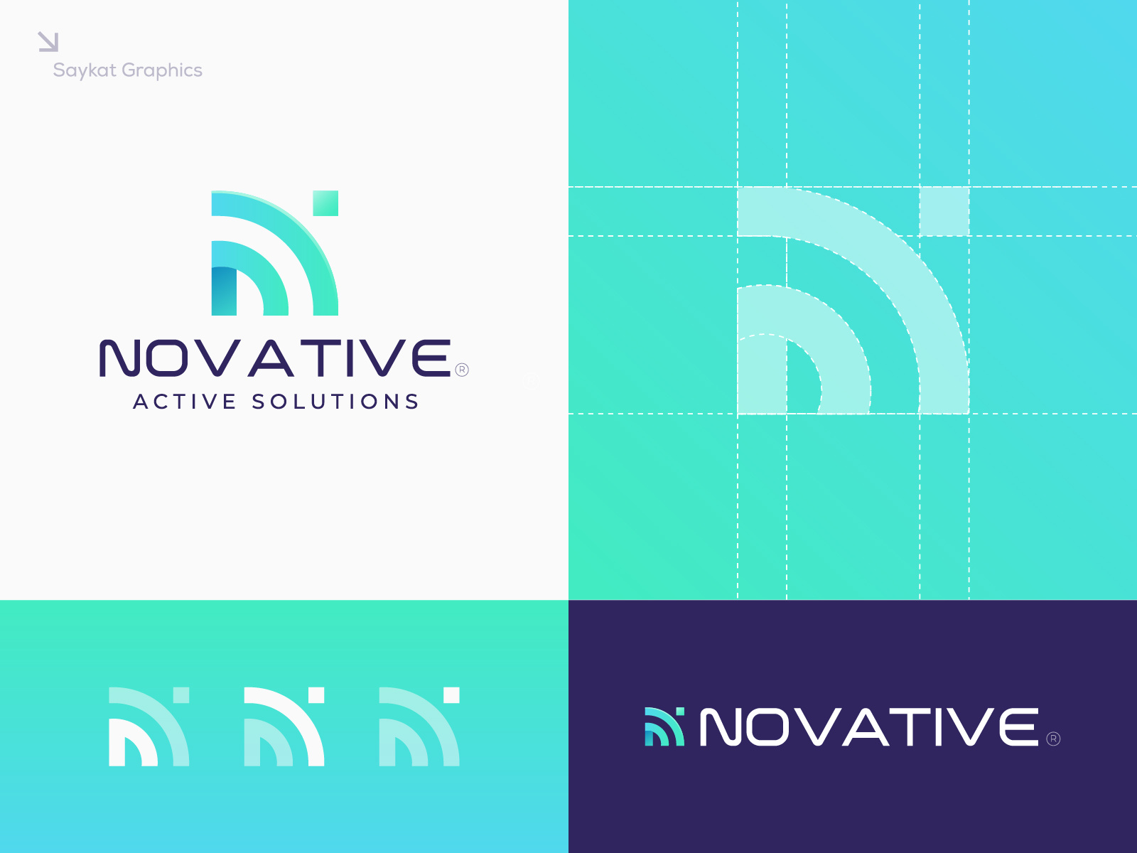 Novative Logo Design by Saykat Graphics on Dribbble