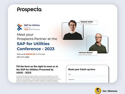 SAP Utilities Conference - 2023 Landing Page conference data event landing page product designer sap uiux ux web design