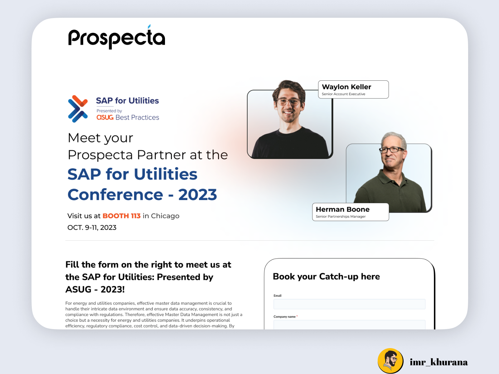 SAP Utilities Conference 2023 Landing Page by Rahul Khurana on Dribbble