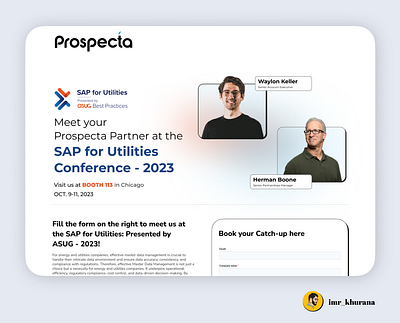 SAP Utilities Conference - 2023 Landing Page conference data event landing page product designer sap uiux ux web design