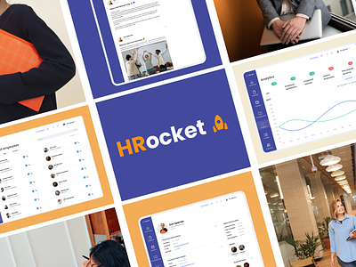 HRocket | HR Process Automation App branding design hr interaction platform saas ui ux web design website design