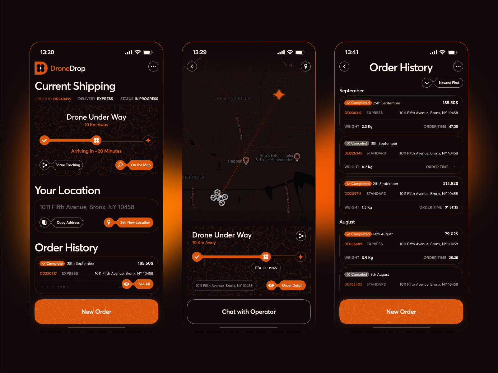 Example of Drone Delivery App