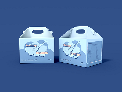 Dreamy creams, ice cream sundae kit :) branding graphic design logo packaging