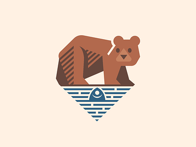 Bear logo animal bear brand branding design elegant fish fishing flat graphic design illustration illustrative logo logo design logotype mark minimalism minimalistic modern sign