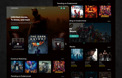 Netflix Clone Website Design animation branding graphic design ui