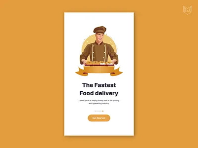 Food Delivery App UI Design 3d animation graphic design motion graphics ui
