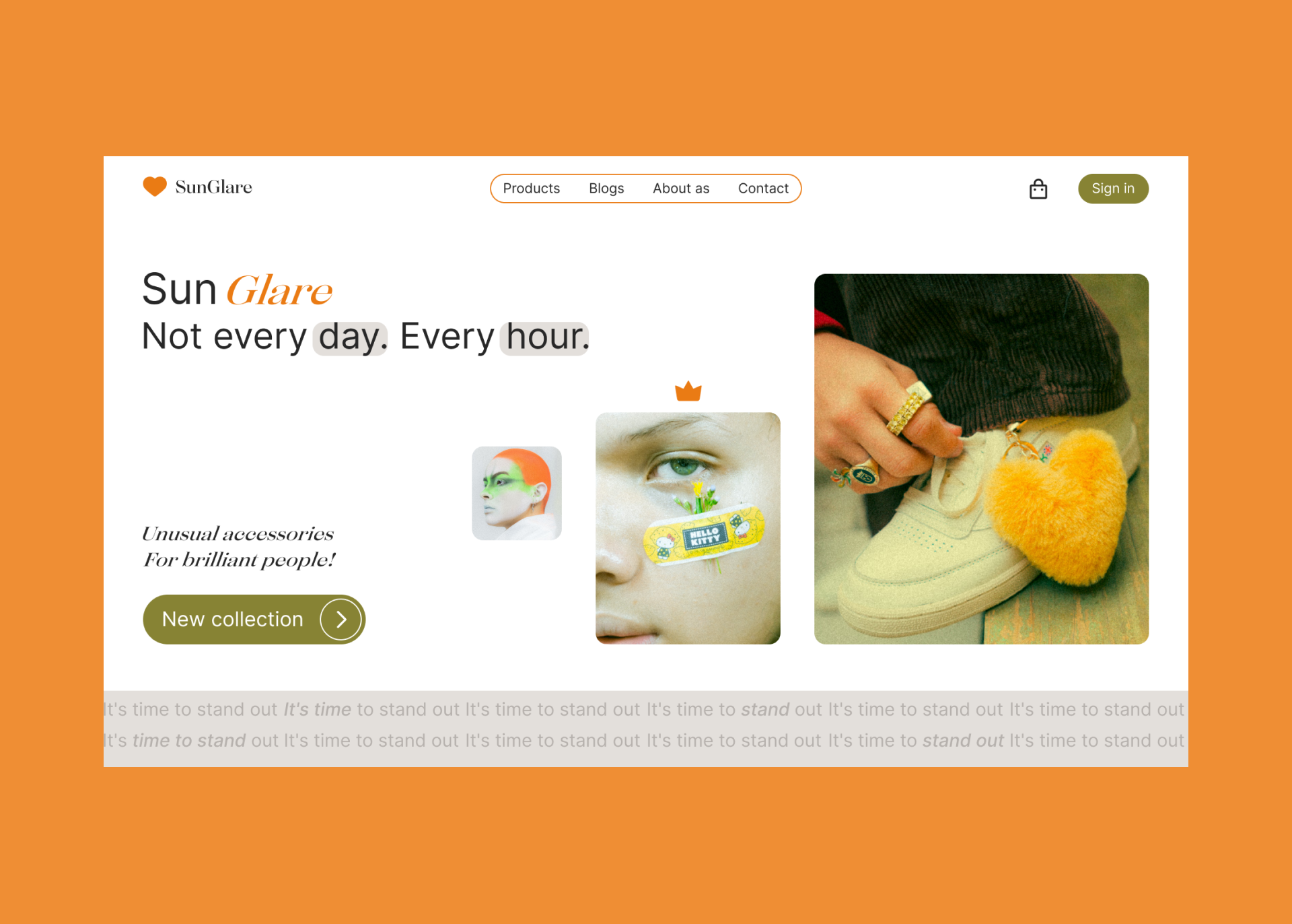 San Glare | UI Concept app design branding interface landing page lending mainpage minimalism online store store design ui ui design ui ux uiux ux ux design uxui web design webdesign website website design
