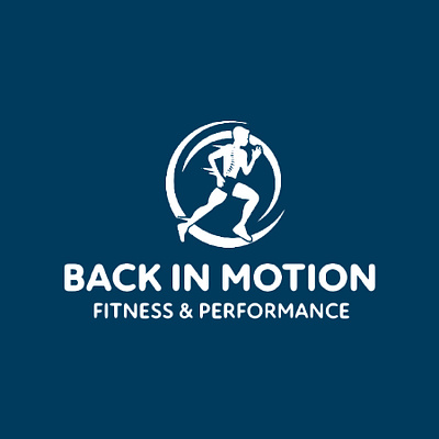 Back in Motion Fitness and Performance Logo Design animation branding design graphic design illustration logo the dreamer designs typography vector