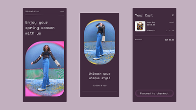 Vintage Shopping App app app design branding layout shopping typography ui