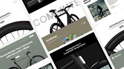 ReCycle Lading Page bicycle landing page ui web design website