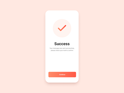 Success screen UI by Jaime Velasquez on Dribbble
