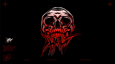 HAIL SKULL LETTERING AND GRADIENT EFFECT art blood branding design graphic graphic design hail illustration king skull vector