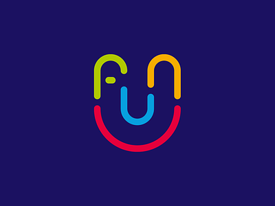 Fun Union branding fun graphic design joy kids letter lettering logo smile u union