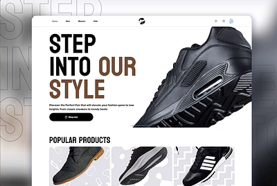 Sole Heaven e-commerce landing page branding design ecommerce figma landing page logo shoes store sneakers typography ui vector website
