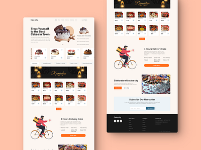 Cake City Website Design: Landing Page / Home Page / UI animation branding cake city design graphic design landingpages online website retail store website ui uiux ux webiste website design