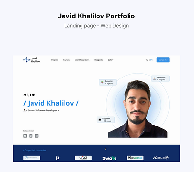 Portfolio Website | Software developer | Landing Page branding clean cool creative dailyui design designer developer engineer landing landingpage minimalist portfolio portfoliowebsite ui uidesign ux uxdesign web