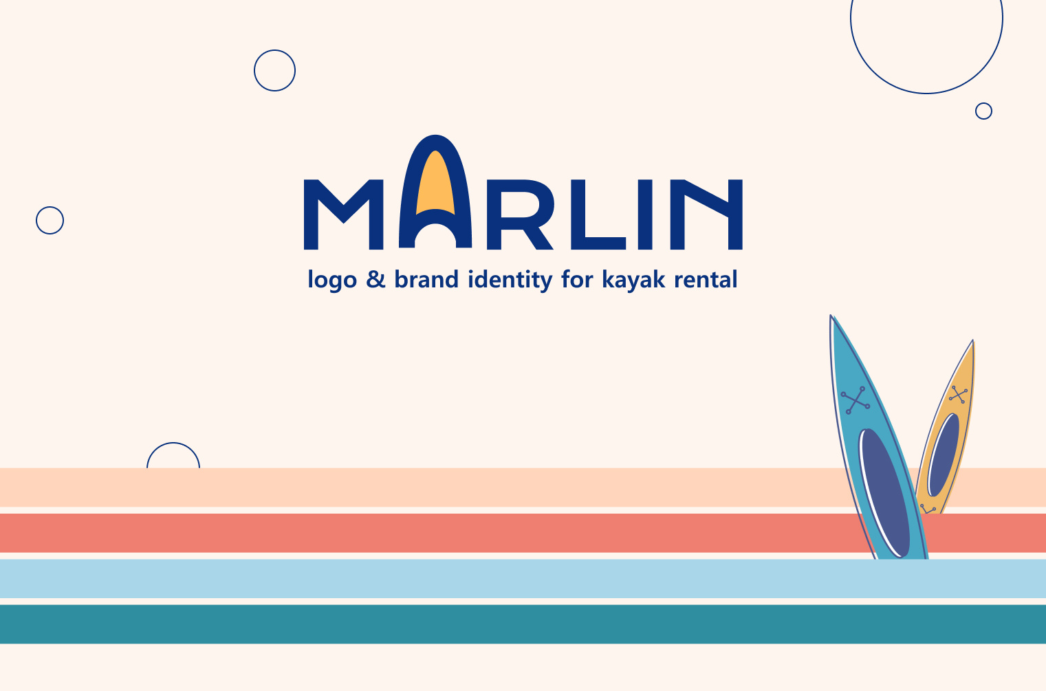 Logo & Brand Identity for Kayak Rental band identity branding graphic design kayak kayak rental logo logo design marine naming sea bussiness sup
