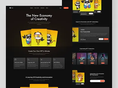 Finer - NFT Marketplace art character creativity digital art landingpage marketplace nft nft art nft token nft website nftmarketplace nfts site token tokennft web web design web site webdesign website