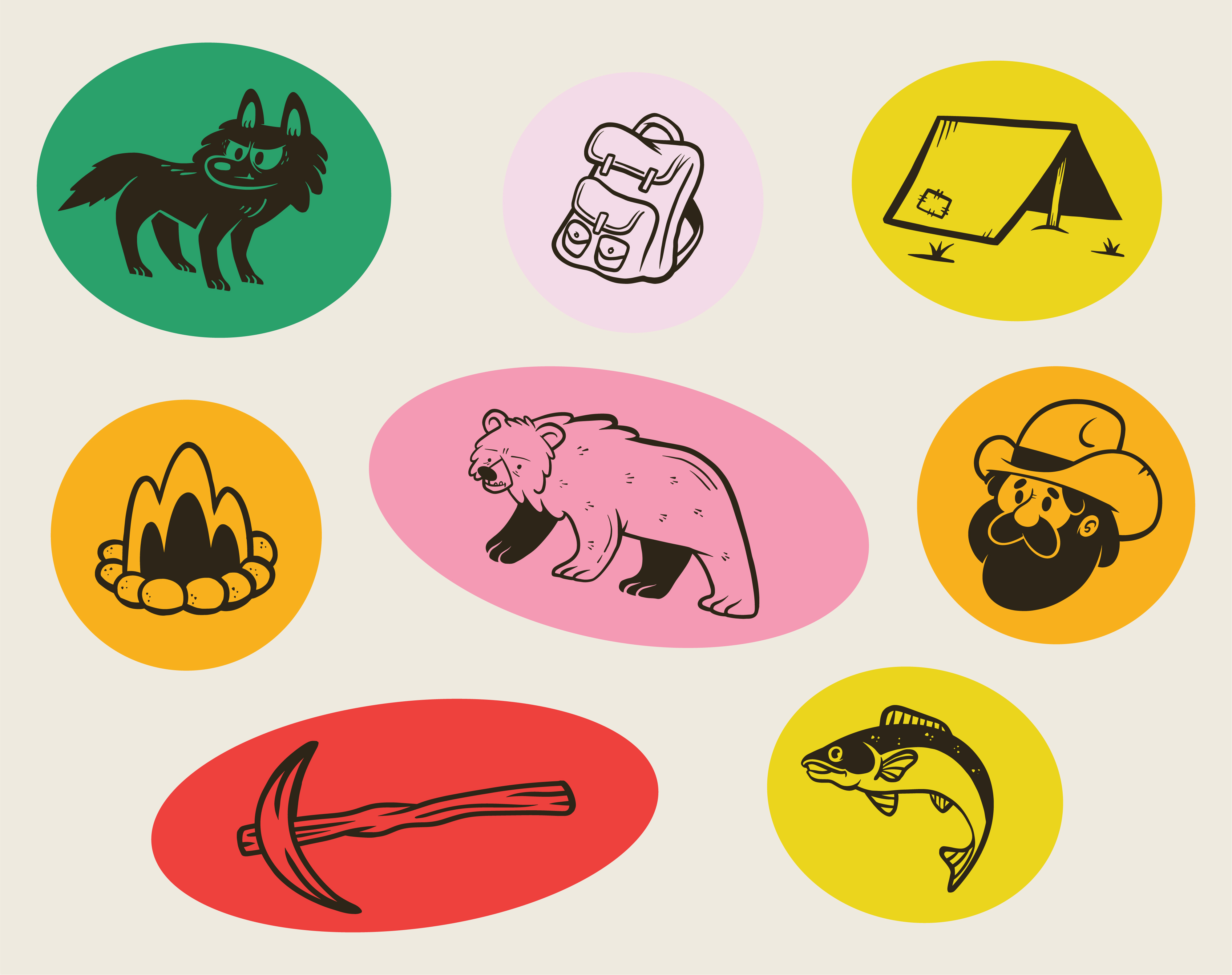 Le Prospecteur - bière saisonnière beer brand branding character illustration label microbrewing packaging vector