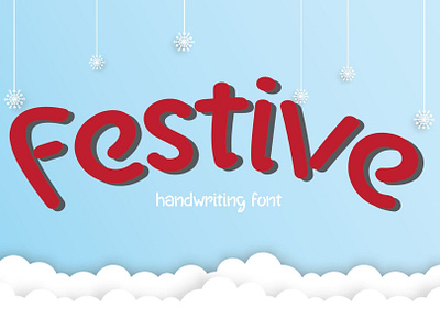 Festive Cute Font>>https://creativemarket.com/Ruddean2109 christmas font craft font cute font design display font font graphic design handwriting new year font party font typography