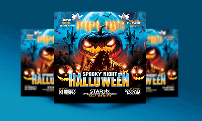 Horror Party Flyer Template horror