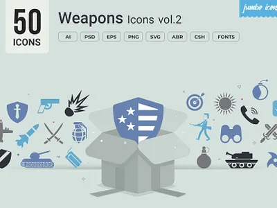 Weapons Glyph Icons V2 design graphics readytouse vector