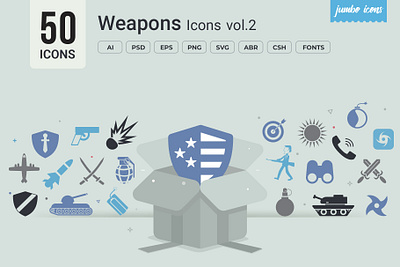 Weapons Glyph Icons V2 design graphics readytouse vector