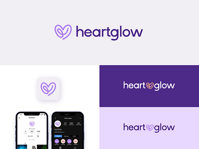 Heartglow | Logo concepts app branding graphic design logo minimal ui vector