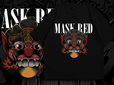 Mask red illustrationaday