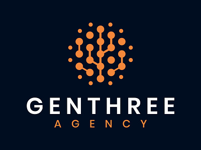 Genthree | Agency Logo agency logo crypto logo cybersecurity logo marketing agency logo technology logo web development logo