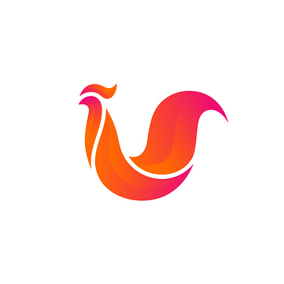 Modern Rooster Logo design gradient graphic design logo logo design minimalist modern rooster simple vector