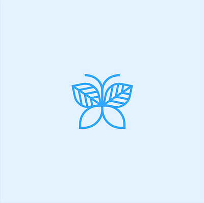 Modern logo Butterfly/Leaf app design graphic design logo