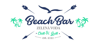 Beach Bar Zelena Voda - Logo beach bar design designer graficky dizajner grafik ibiza logo nmnv nove mesto nad vahom piestany slovakia slovensko tropical zelena voda